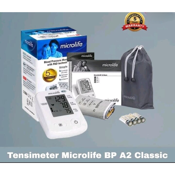 Tensimeter Digital Microlife BP A2 Classic - Pengukur Tekanan Darah dan Detak Jantung