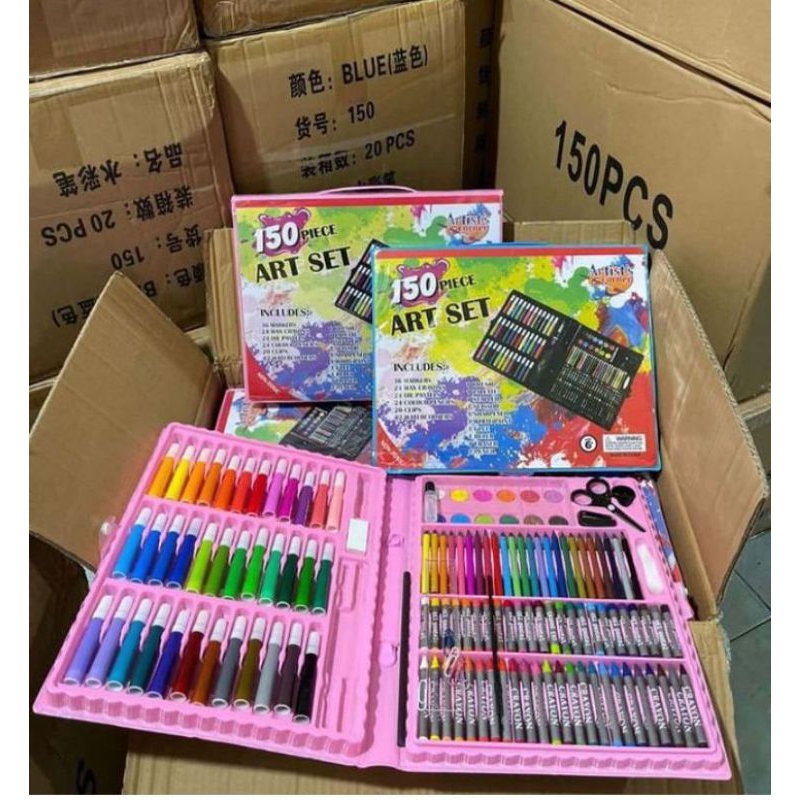 

Crayoon set isi 150pcs/souvenir/kado/peralatan sekolah