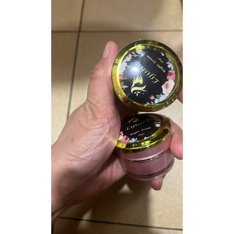 Lijishu korea night cream(kemasan baru)  25g untuk perawatan wajah