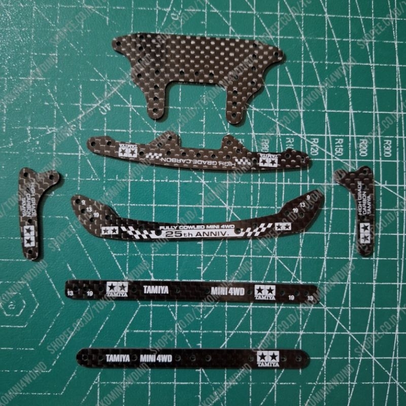 Paket HG Carbon FRP Stay RTR Side Damper Class Rep Tamiya Chassis Super 2 Fully Colwed Mix Plate Sta