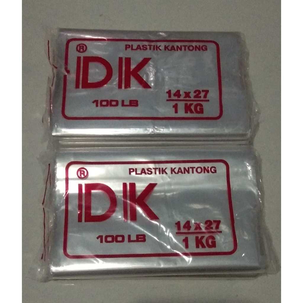Kantong PLASTIK DK UKURAN 1 KG PLASTIK BENING (14 x 27cm)