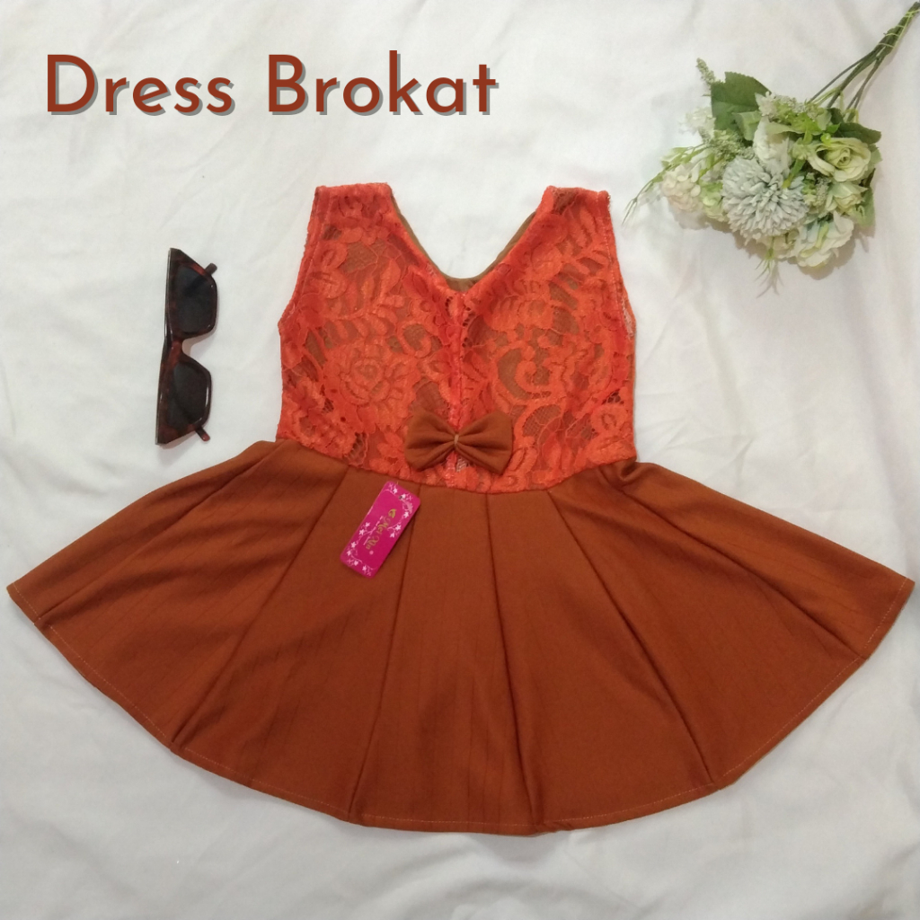 Dres Brokat Gaun Anak