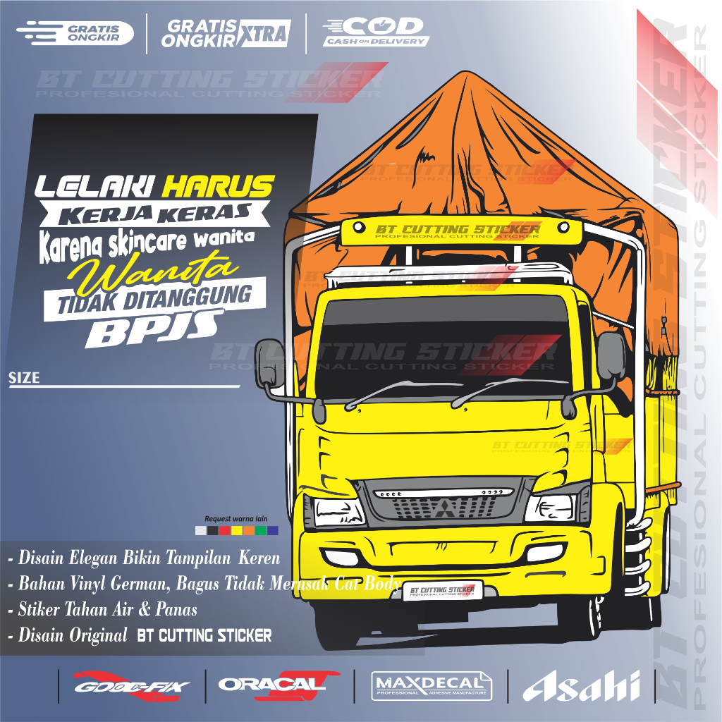 TRC18 Sticker kata kata sopir sticker mobil center stiker truck stiker kata kata truck stiker