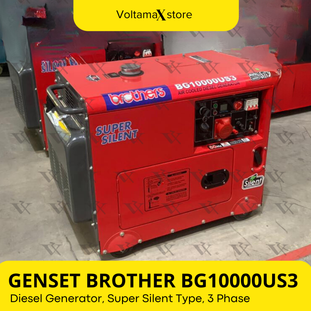 Genset Solar Portabel BROTHER 7KVA Genset Silent Type BG10000US3