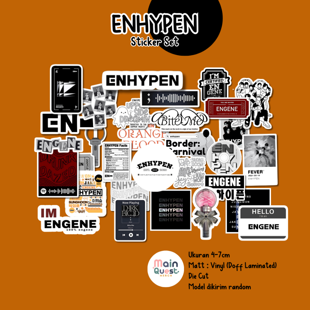 

Sticker Enhypen | Sticker Aesthetic / Sticker Tumblr / Sticker Laptop / Sticker Anti Air / Sticker Vinyl Die Cut / Sticker Kpop / Sticker Cute