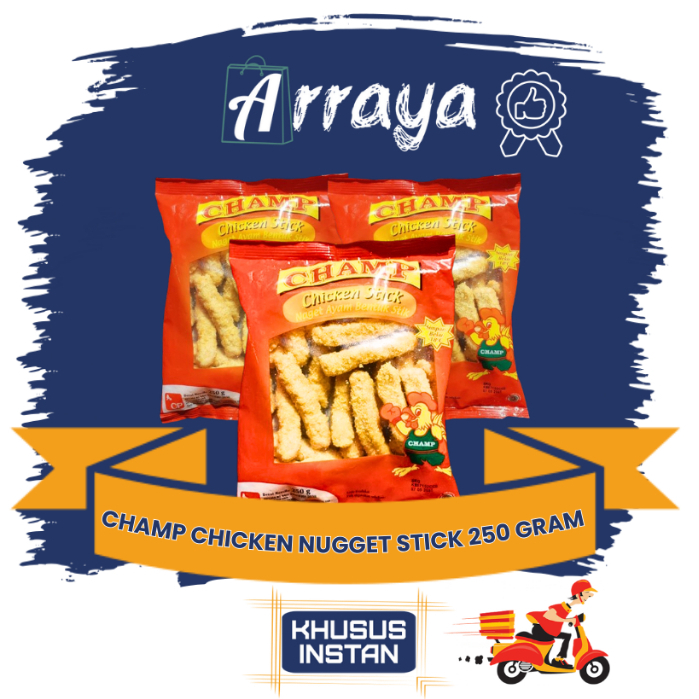 

CHAMP CHICKEN NUGGET STICK 250 GRAM