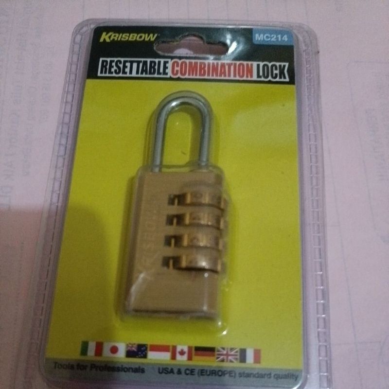 Gembok kombinasi angka- 4 angka Krisbow