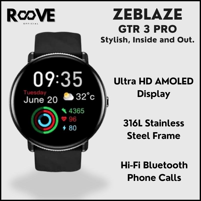 Zeblaze GTR 3 Pro Gorilla Glass Amoled display jam tangan sport smartwatch original pria wanita olah