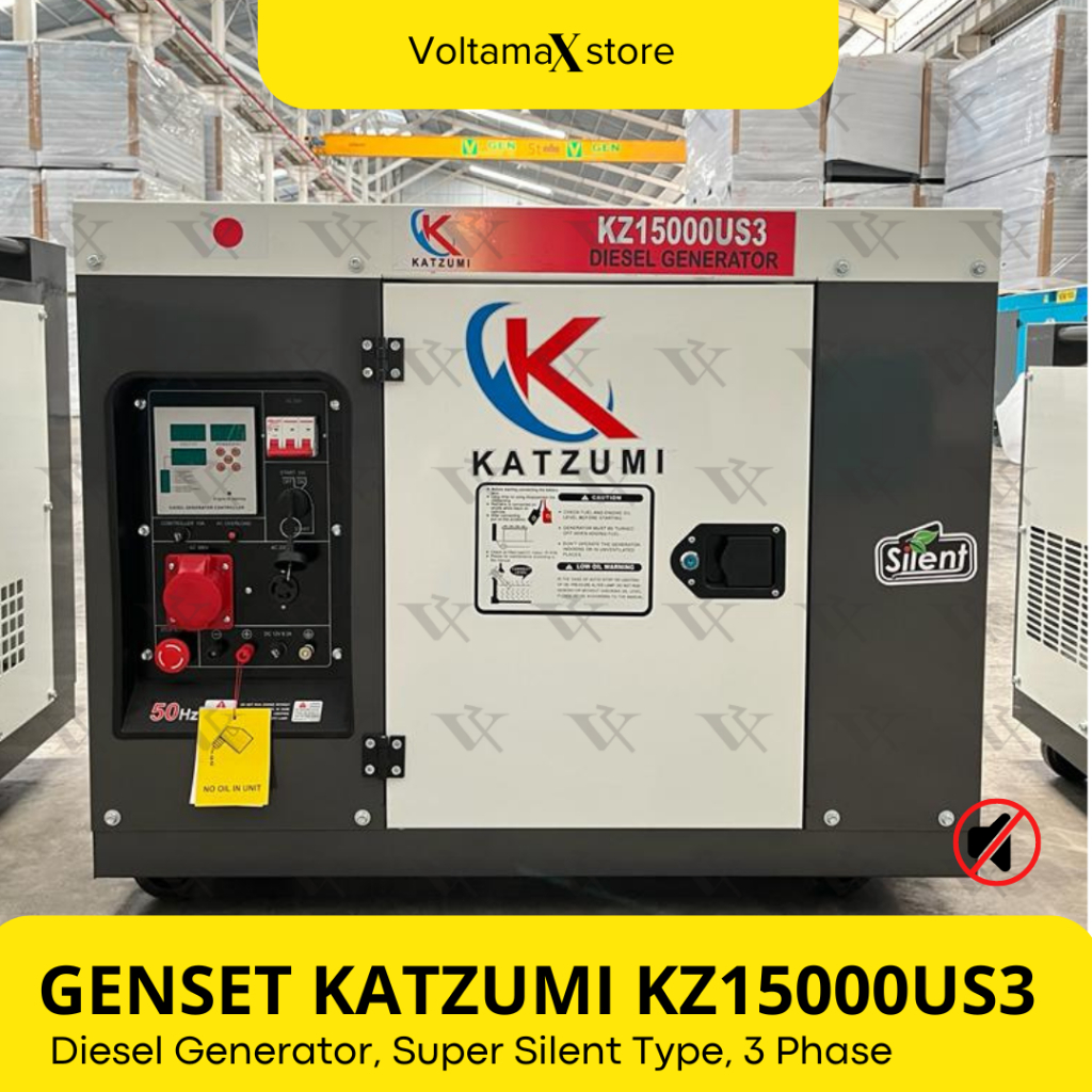 Genset Solar Portabel 12 KVA Genset Silent Type KZ15000US3