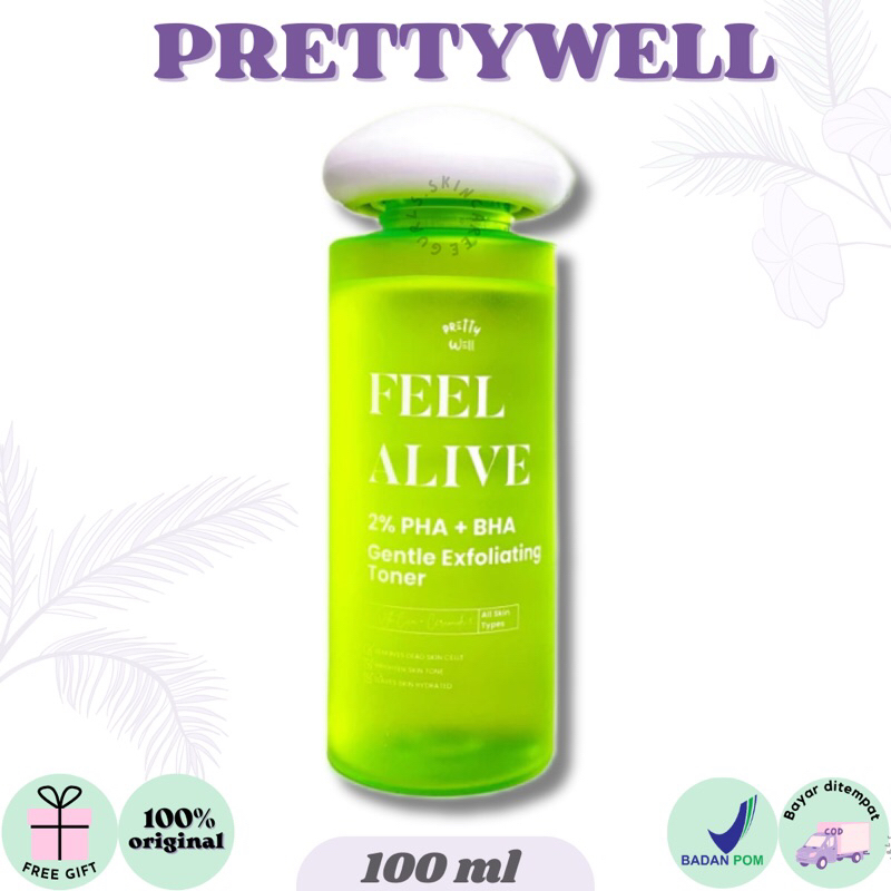 PRETTYWELL Feel Alive 2% PHA+BHA Gentle Exfoliating Toner 100ml