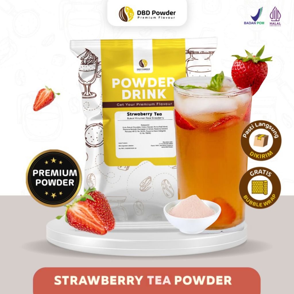 

Bubuk Minuman Teh Stroberi - Powder Strawberry Tea