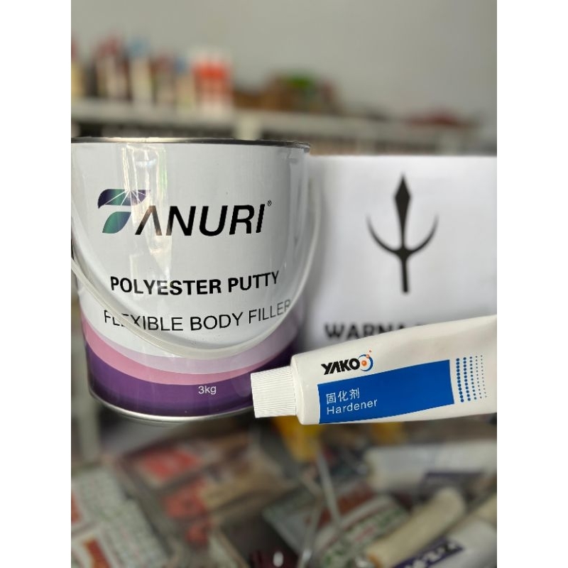 Dempul Tanuri  3 kg / Dempul Tanuri Galon / Dempul Mobil Dempul Motor/ Tanuri Polyester Putty 3 kg