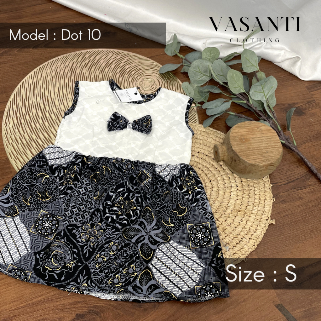 DRESS BATIK ANAK PEREMPUAN MODERN UKURAN S