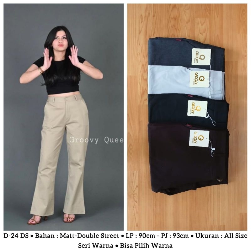 Celana Cutbray Bahan Matt Double Stretch Premium By Groovy Quen