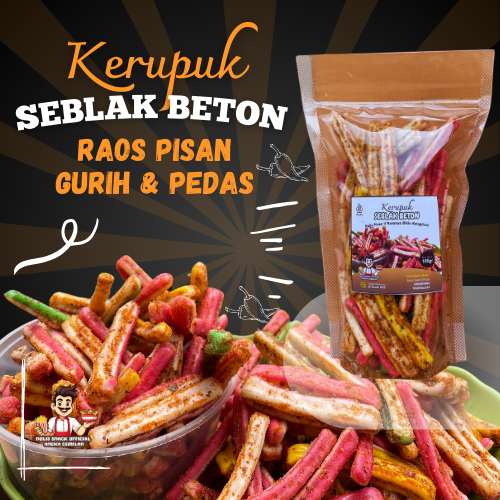 

Kerupuk Beton Bantat Renyah Cikruh Pedas /Seblak Jaat Beton // Cemilan Nolis Snack