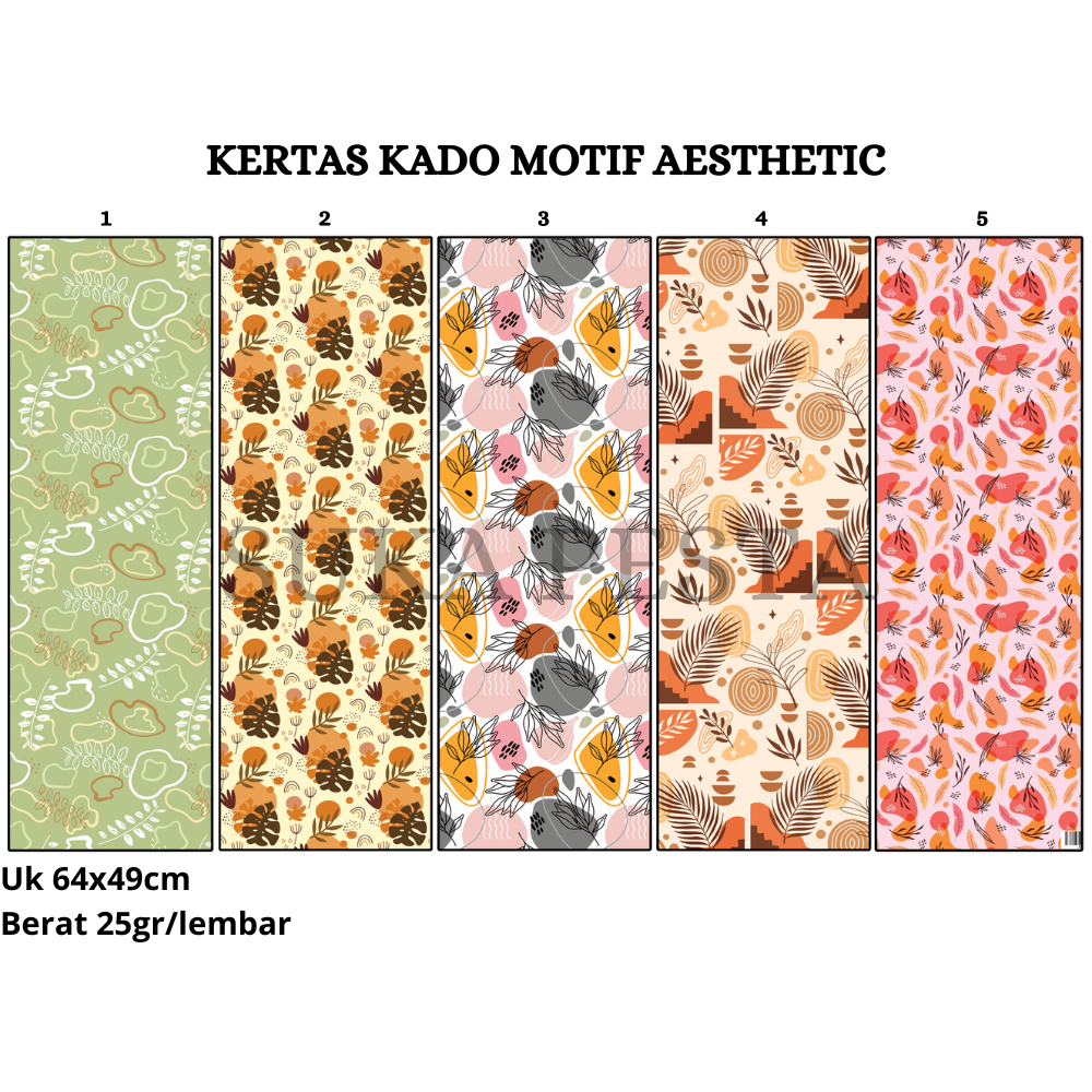 

[ECER] KERTAS KADO MOTIF AESTHETIC / GIFT WRAPPING PAPER