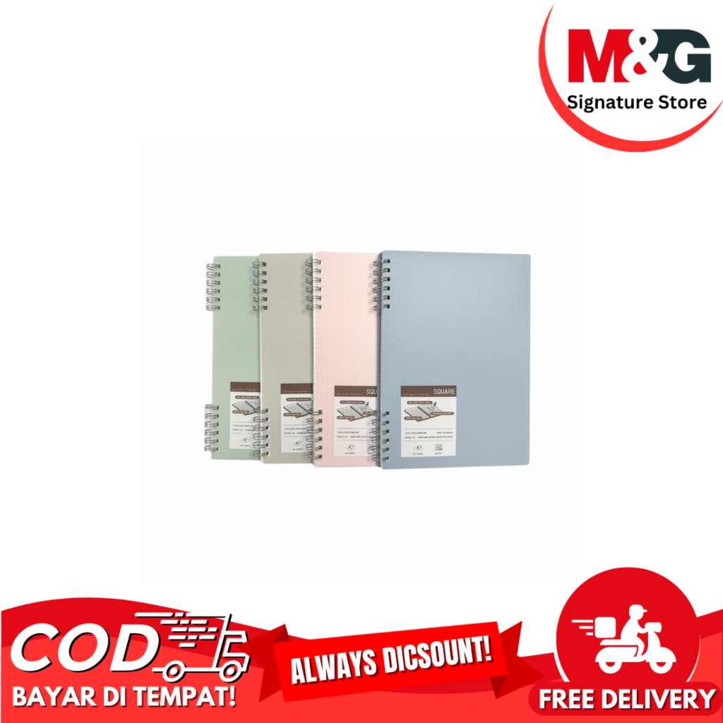 

Spiral Notebook Grid Line A6 M&G Buku Kotak Kecil A6 4 Warna 60 Lembar #APNDD001