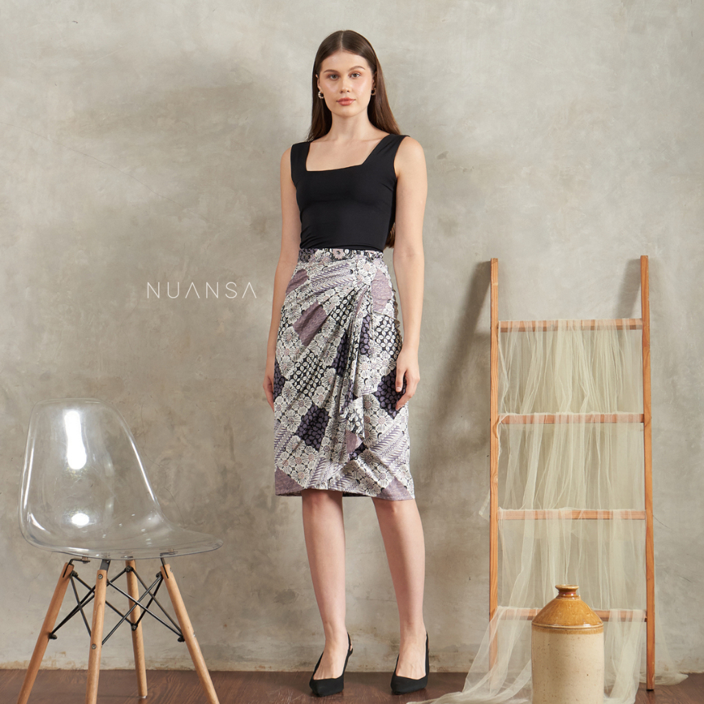 NUANSA - Rok Lilit Batik Midi Bahan Premium Silk