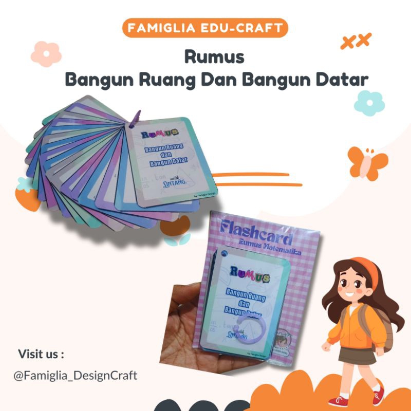 Flashcard Rumus Bangun Ruang dan Bangun Datar