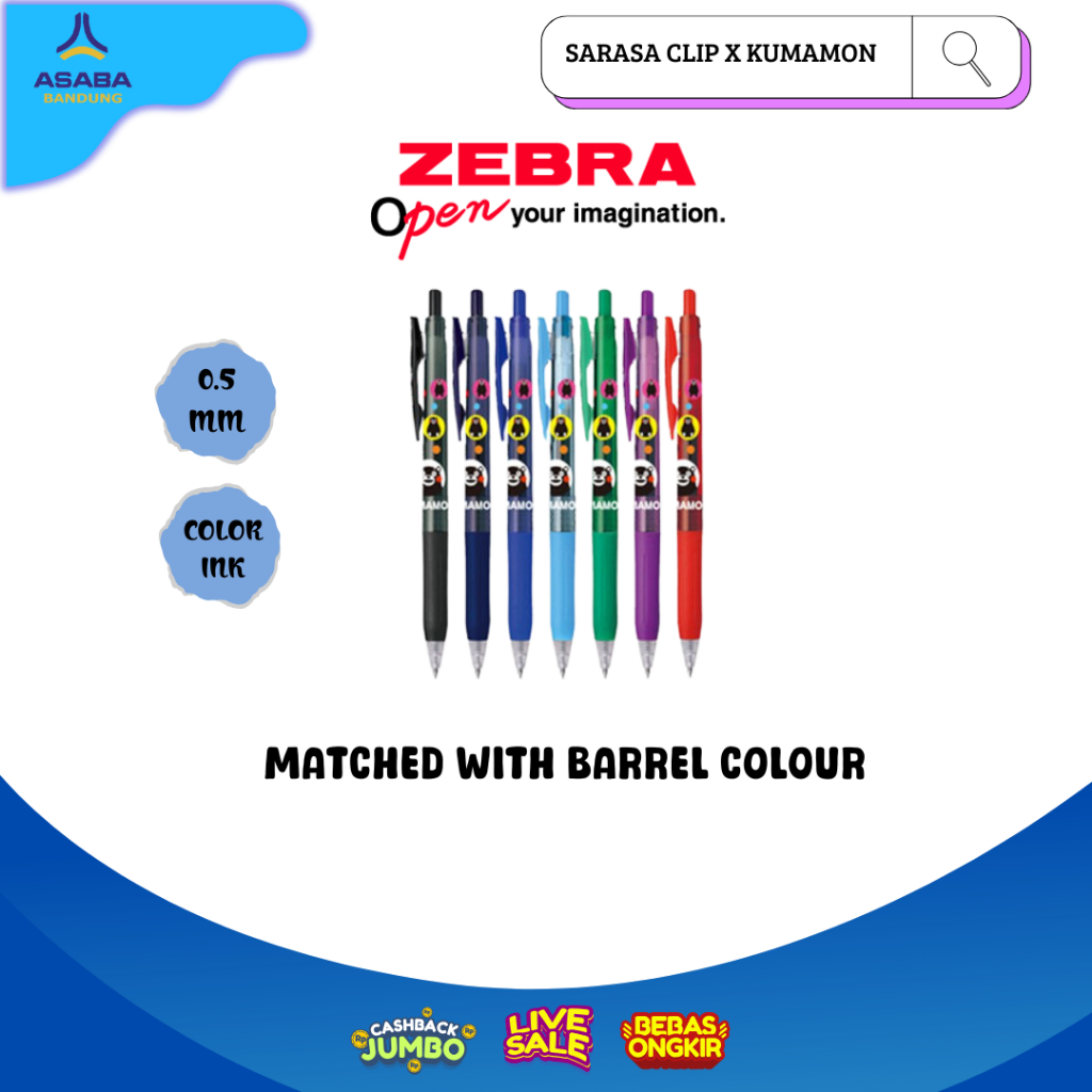 

Asaba Bandung - Zebra Sarasa Clip x Kumamon