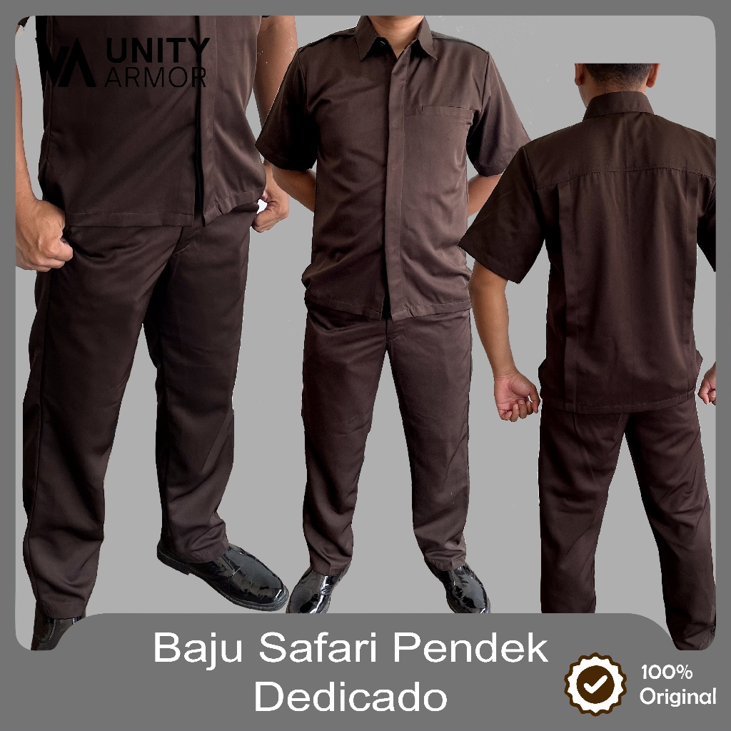 Seragam Safari Satpam / security coklat panjang / Seragam Safari Security Coklat Pendek / Seragam
