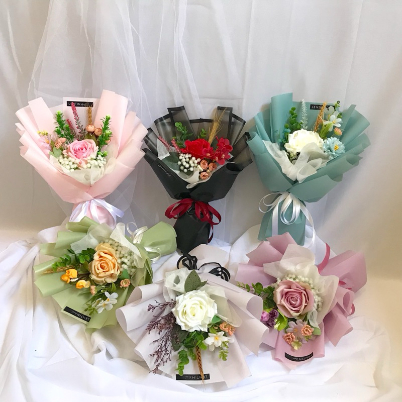 Emily Boquet | Buket Bunga Artificial | Buket Bunga Palsu | Buket Bunga Mini | Buket Bunga Hadiah|