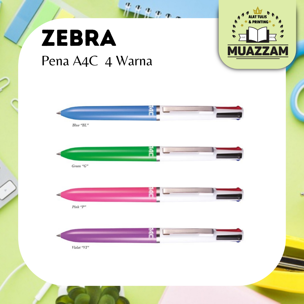 

Zebra Pulpen 4 Warna A4C