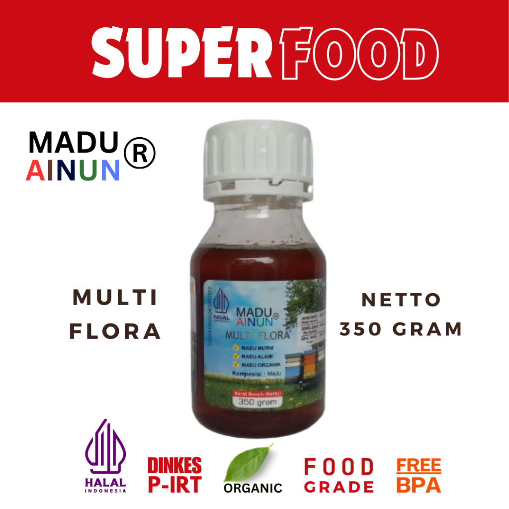 

Superfood madu murni raw honey AINUN multi flora 350 gram