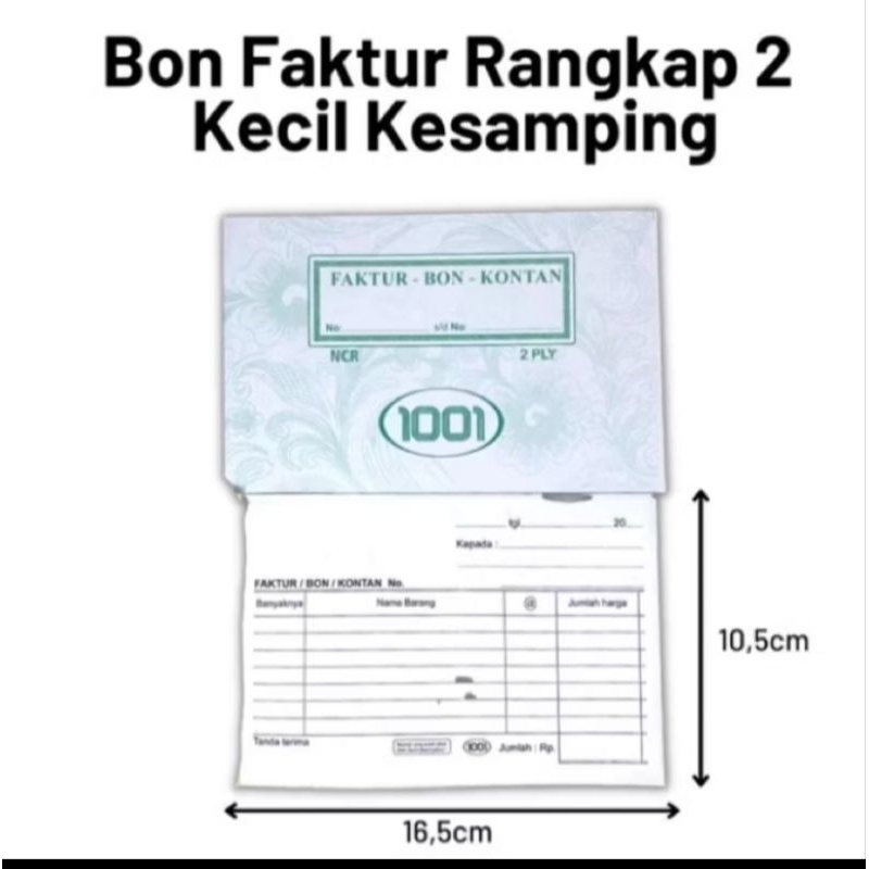 

Bon Faktur Rangkap 2 kesamping