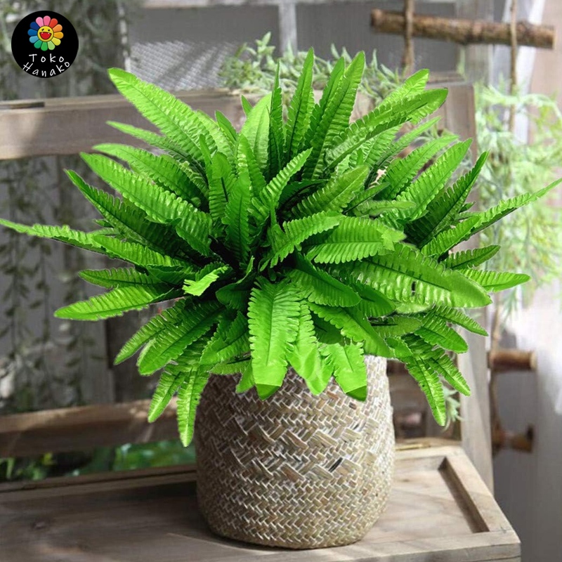 Daun Pakis Artificial Dinding Jumbo Premium Plastik Hiasan Dinding Pakis Aksesories Rumput Dinding T