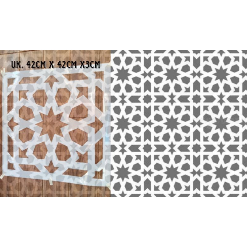 stensil mal cet dinding krawangan