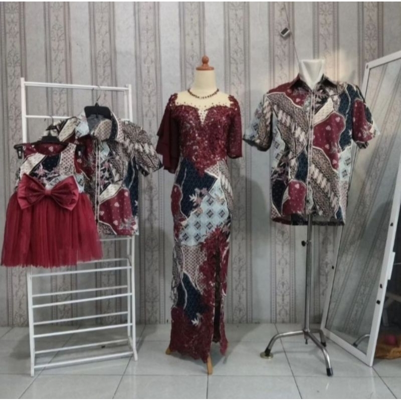 Kebaya Batik couple Family / Baju seragam keluarga / dress wisuda