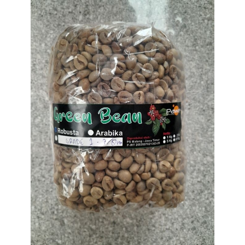 

Green Bean Robusta Dampit Sortasi 8 mm Kopi Malang Pawe Coffee