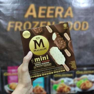 

MAGNUM MINI ISI 6 PER BOX ICE CREAM ES KRIM CLASSIC WHITE ALMOND