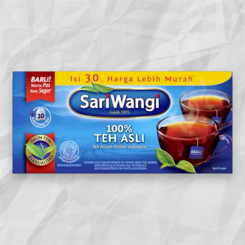 

Sariwangi Teh Hitam Asli Isi 30 Kantung Celup