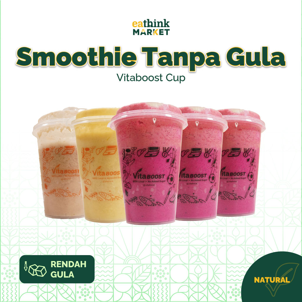 

Smoothie Buah Alami Tanpa Gula - Vitaboost Cup 400ml
