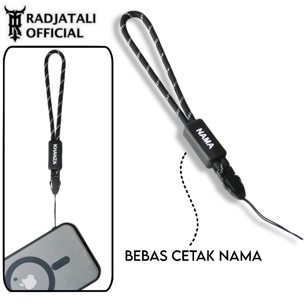 

ID STRAP TALI GANTUNGAN HP CUSTOM NAMA PERUSIK LANYARD HP