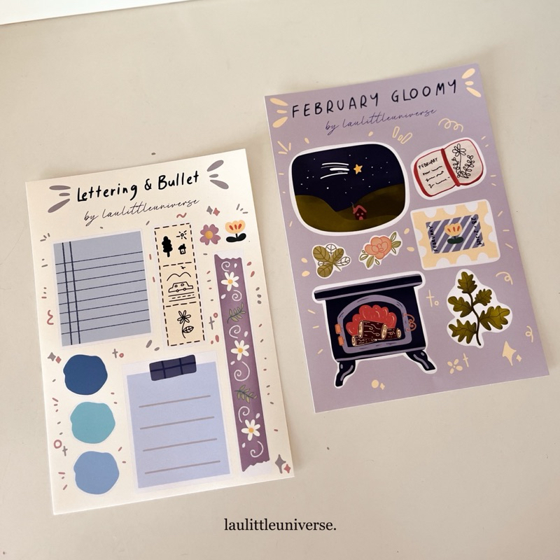 

Sticker Sheet by Lau Little Universe | Stiker Jepang Sticker Pack Aesthetic Estetik Stiker untuk Jurnal Scrapbook Planner Diary