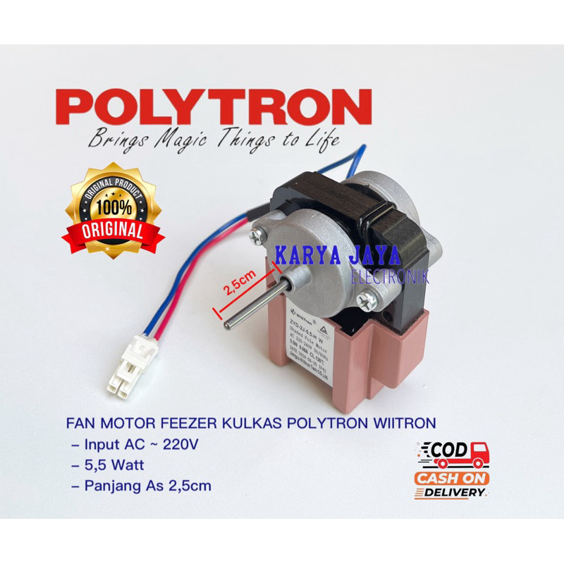 Dinamo Motor Fan Kulkas Polytron 2 Pintu Belleza / Fan Kulkas Polytron 2 Pintu