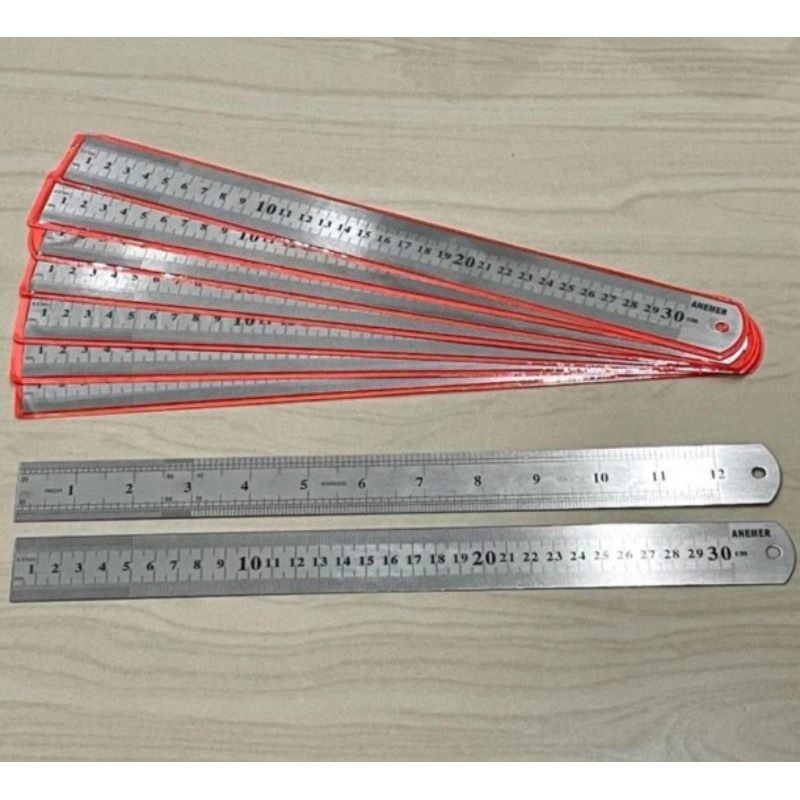 

rol penggaris besi plat 30cm roll meteran garis 12 inchi steel rules