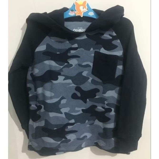 oshkosh bgosh hoodie anak preloved toddler balita batita top jaket coat jacket topi hoodie original 