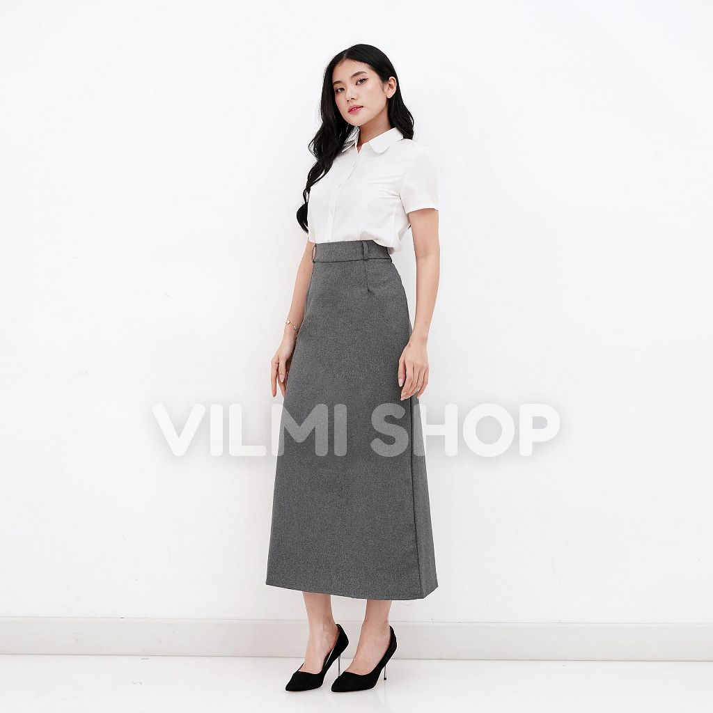 Rok Kantor Formal Kerja Wanita Model A Line Rok Ospek Kuliah