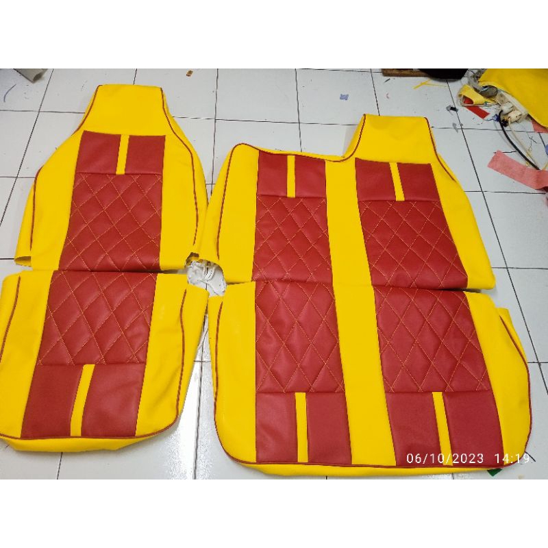 sarung jok mobil Mitsubishi canter, sarung jok mobil canter, dumptruk, HDX, HDL