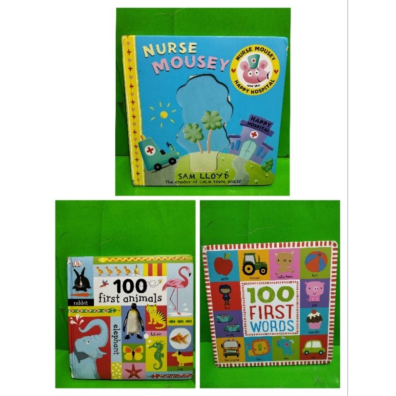 Buku anak board book Preloved /hard cover 1000 gr