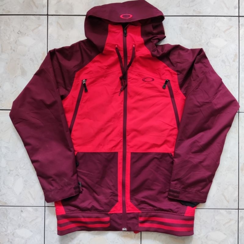 Jaket loose fit, outdoor, snowboard, waterproof, daun talas, oakley