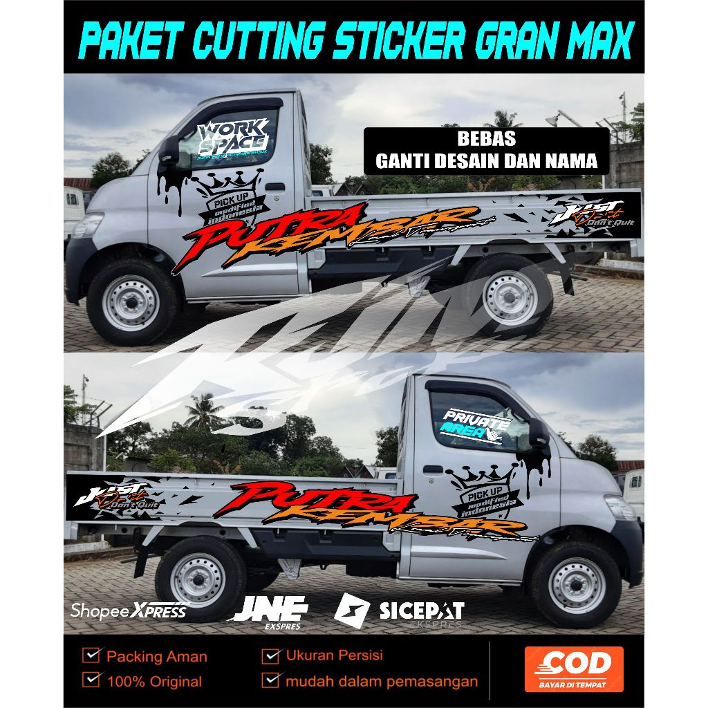 STIKER GRAND MAX MODEL CUTTING STICKER MOBIL GRAND MAX