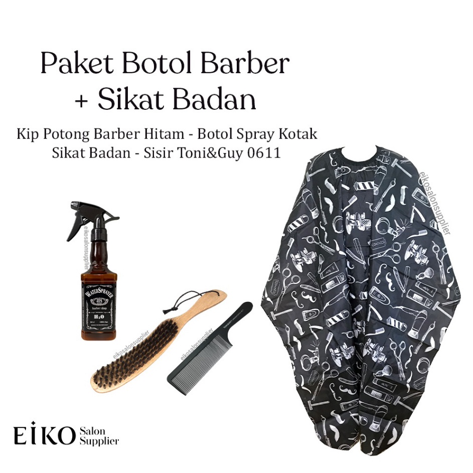 Kirim Segera  Paket Lengkap Alat Barber Kip Potong dan Sikat Badan