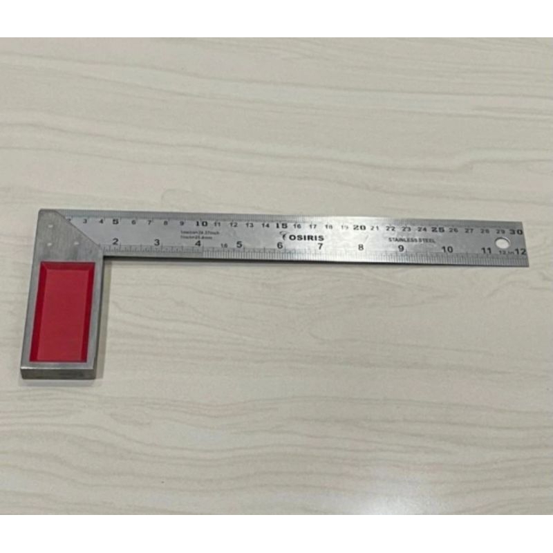 siku meter OSIRIS heavy duty 12inchi bagus penggaris siku tukang HD 30cm try square 12" siku sudut r