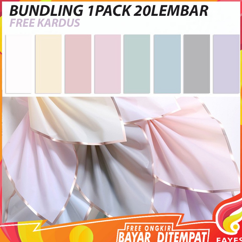 

Super Aman 7 BUNDLING 1 PACK ISI 2 LEMBAR Kertas Bunga Line Color Waterproof Flower Wrapping Kertas Buket Bunga Kertas Kado Flower Paper bouquet Cellophane papper COD