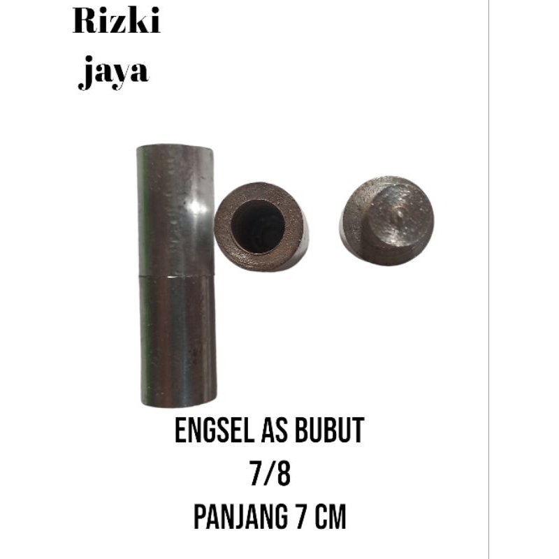 Engsel bubut besi as 7/8 panjang 7 cm engsel as engsel pintu pagar besi